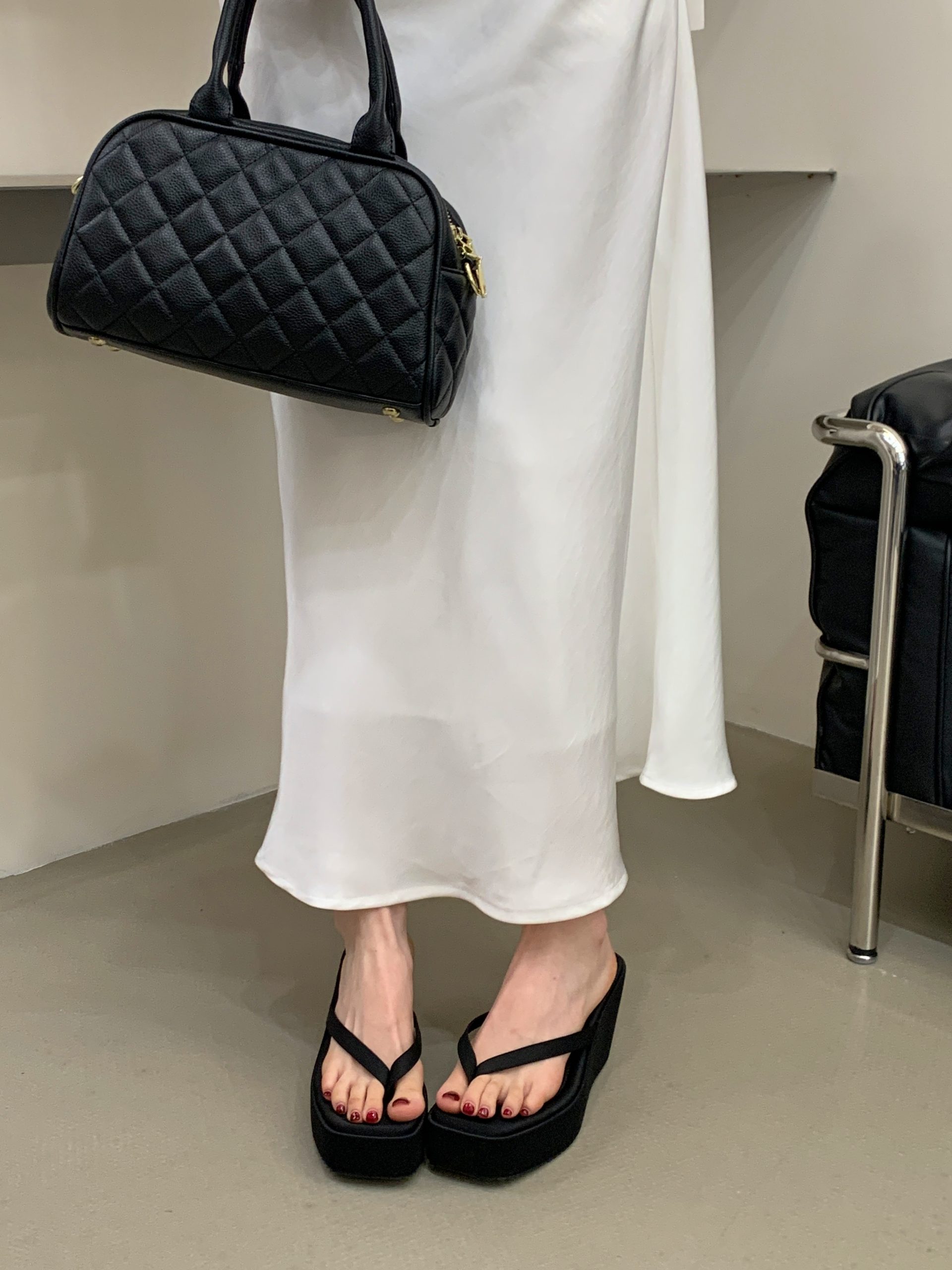 2026 Japanese Style Platform Thong Sandals Women's Slippers High Heel Summer Shoes
