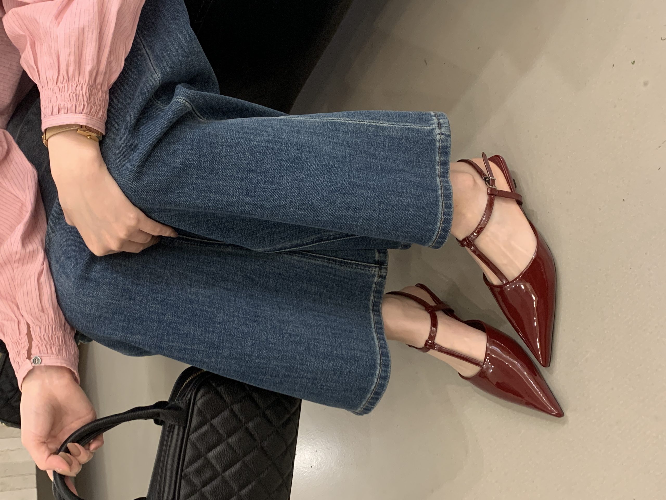 2026 New French Style Pointed Toe Thin Heel Slingback Sandals Women Mid Heel One Strap Commuter High Heels