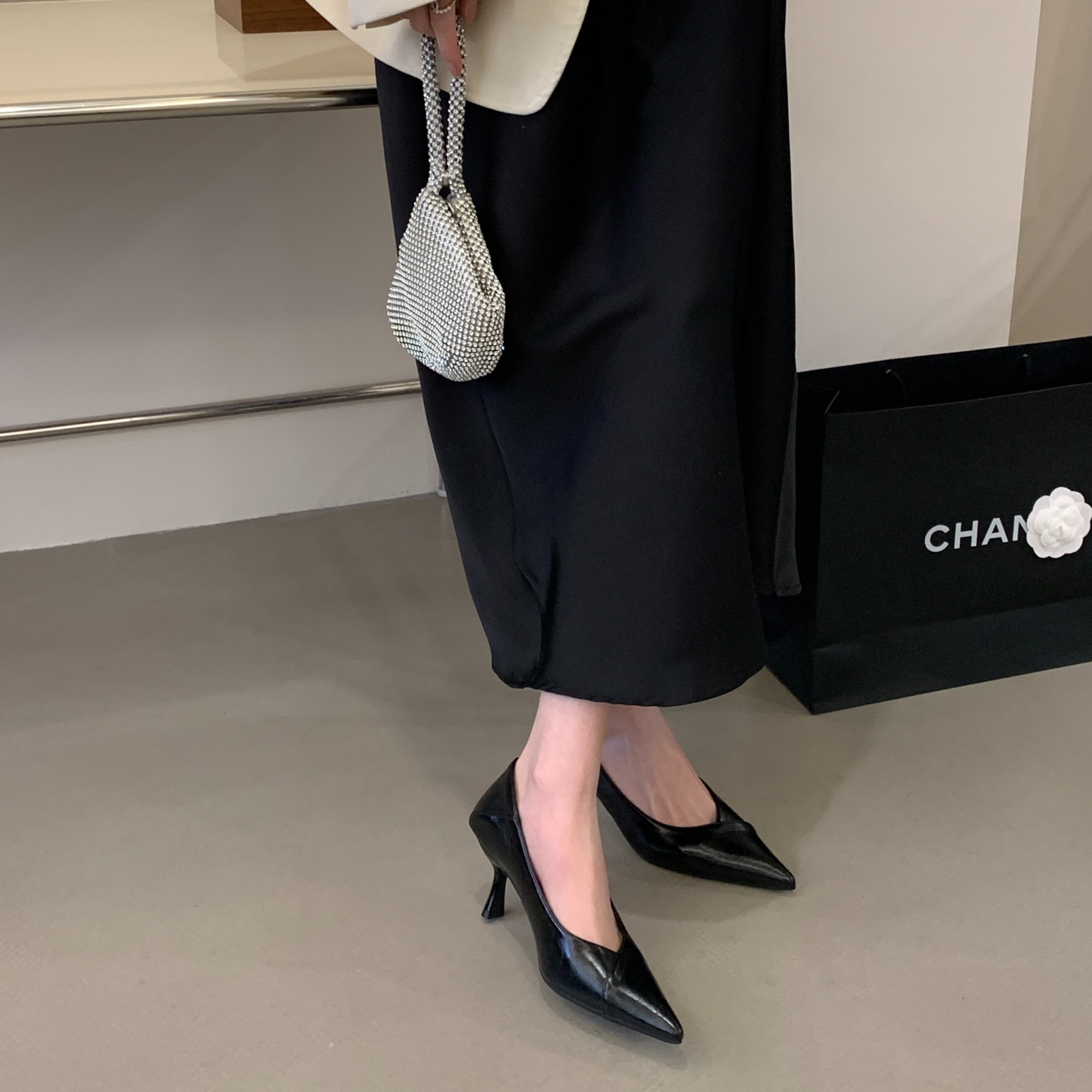2026 New Style Women's High Heel Pointed Toe Slip-On Shoes Elegant Fashion Casual PU Leather