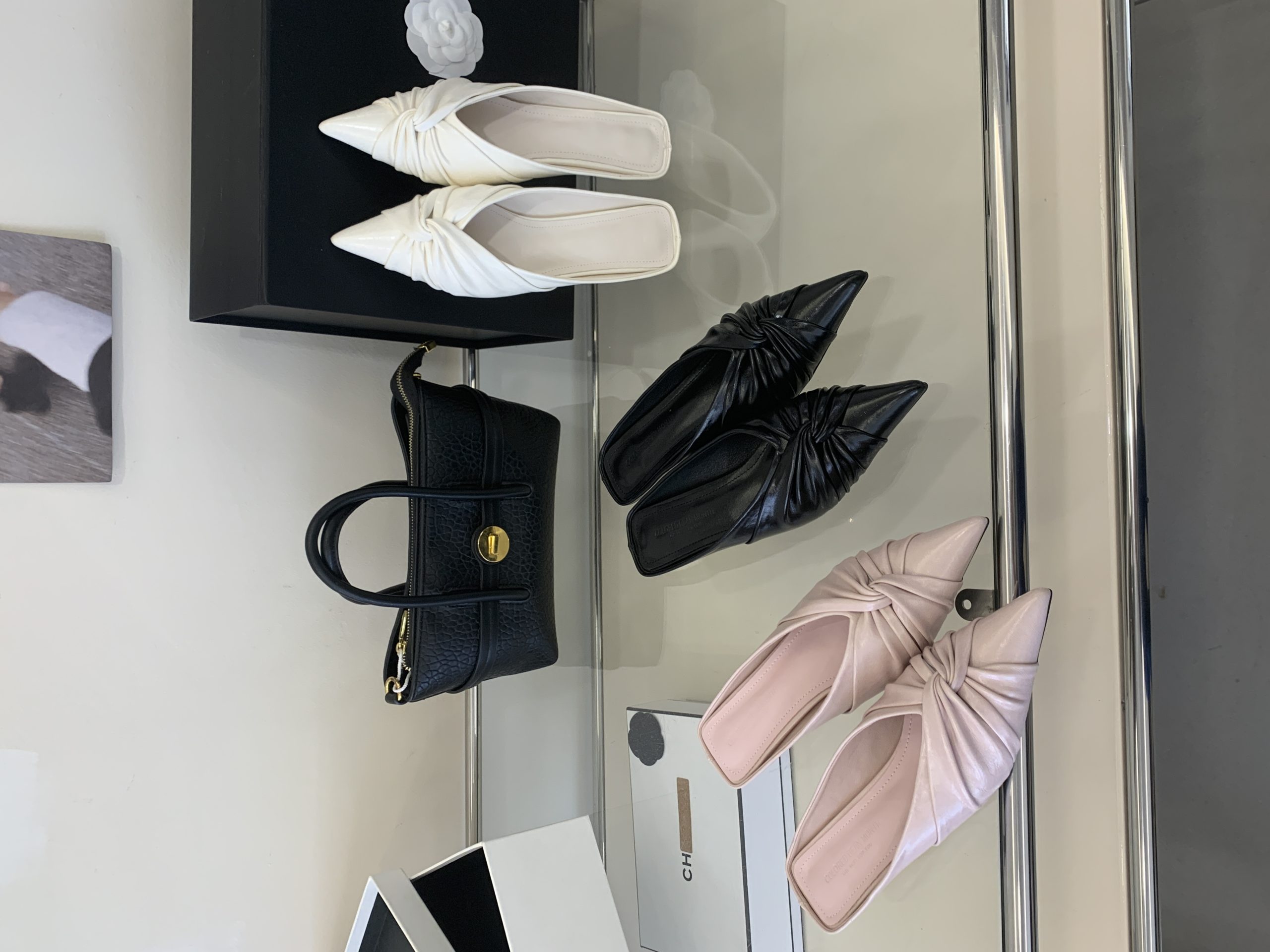 2026 New Summer Fashion Kitten Heel Pointed Toe Open Toe Slippers Comfortable Versatile Women's Shoes