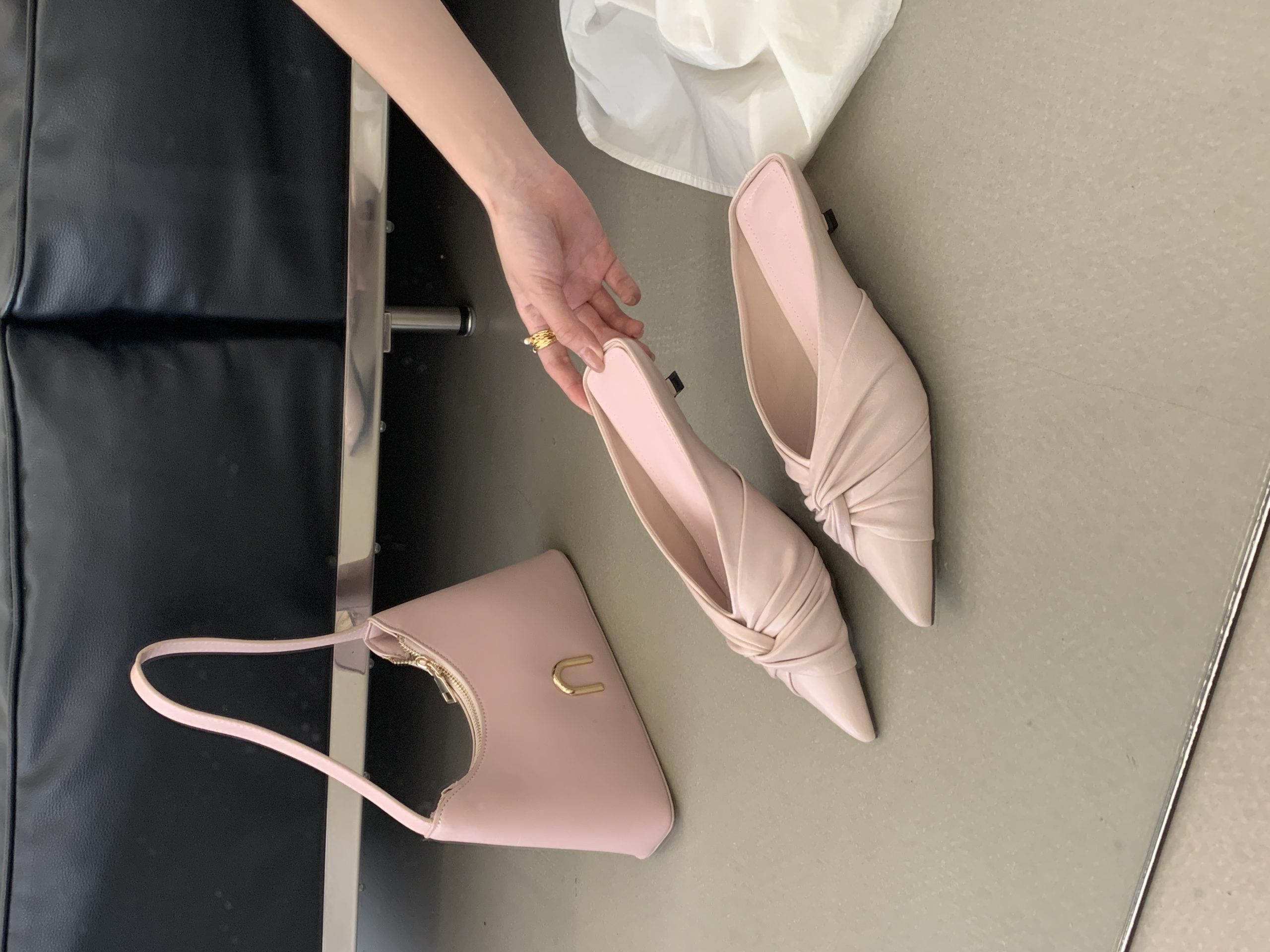 2026 New Summer Fashion Kitten Heel Pointed Toe Open Toe Slippers Comfortable Versatile Women's Shoes