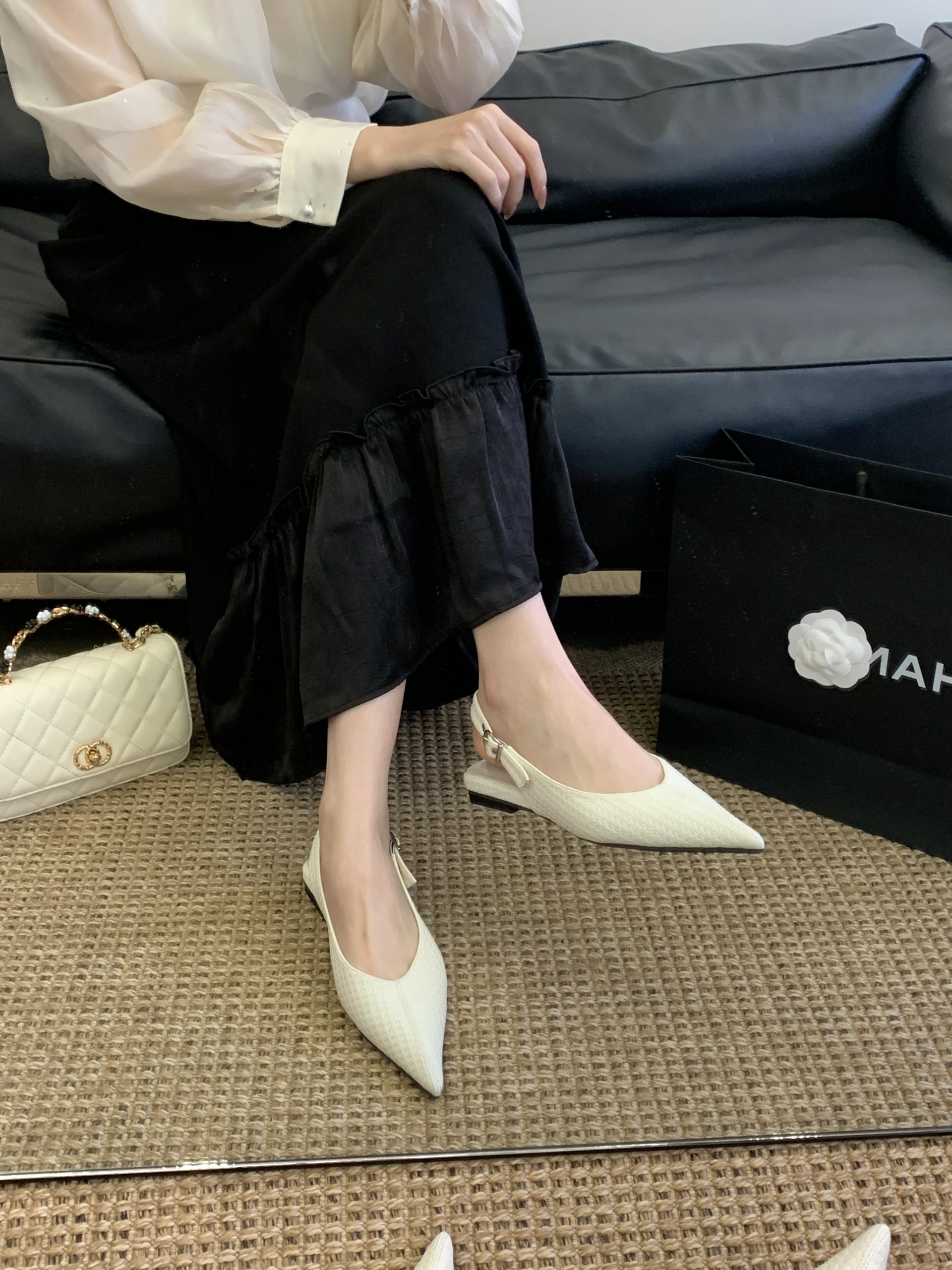 2026 New Women's Flat Sandals Backless Low Heel French Square Toe Fashion Comfortable Office Shoes