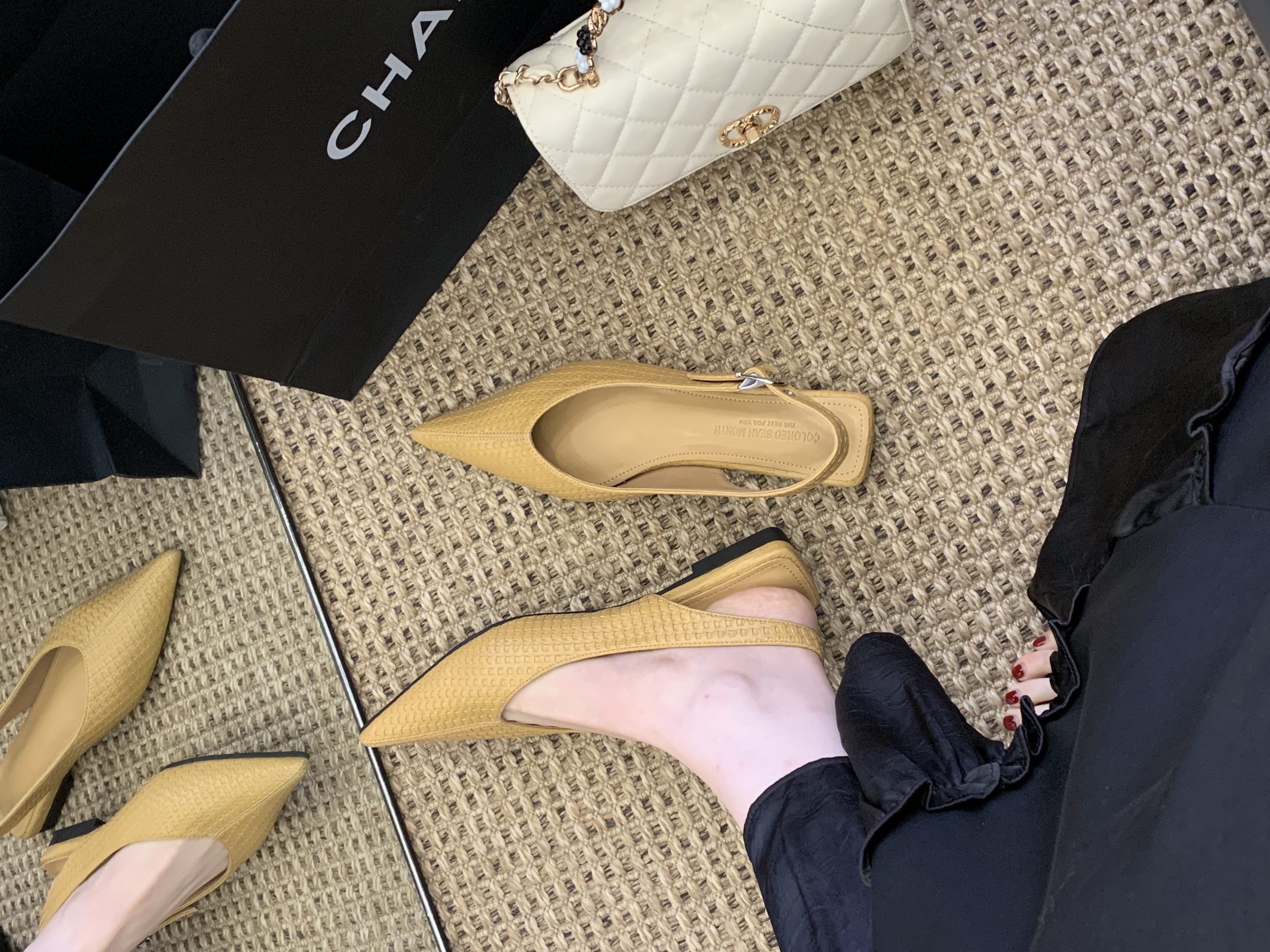 2026 New Women's Flat Sandals Backless Low Heel French Square Toe Fashion Comfortable Office Shoes