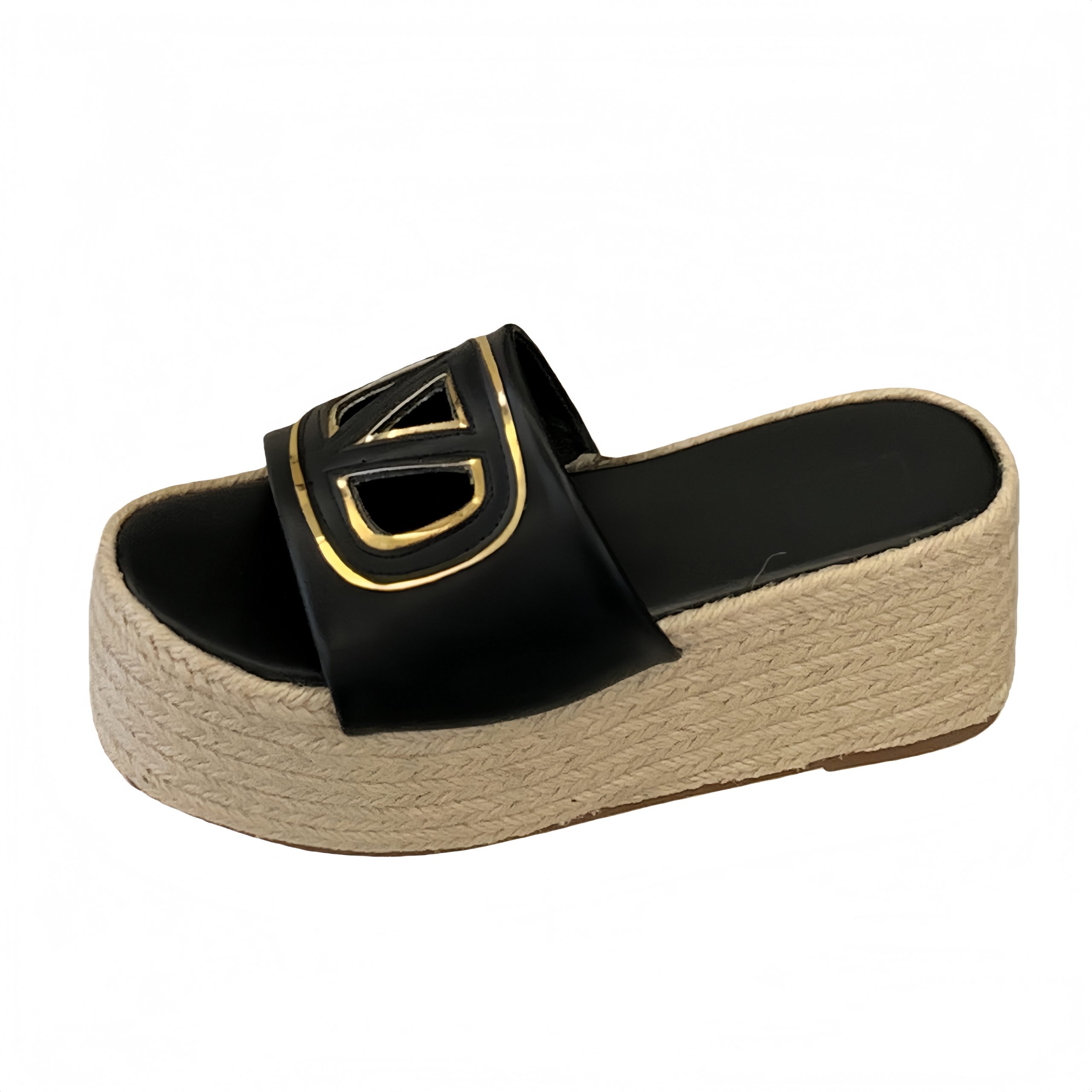 BUBUFLY French Style 2026 Summer New Women's Platform Woven Straw Sandals with Height Increasing Sole