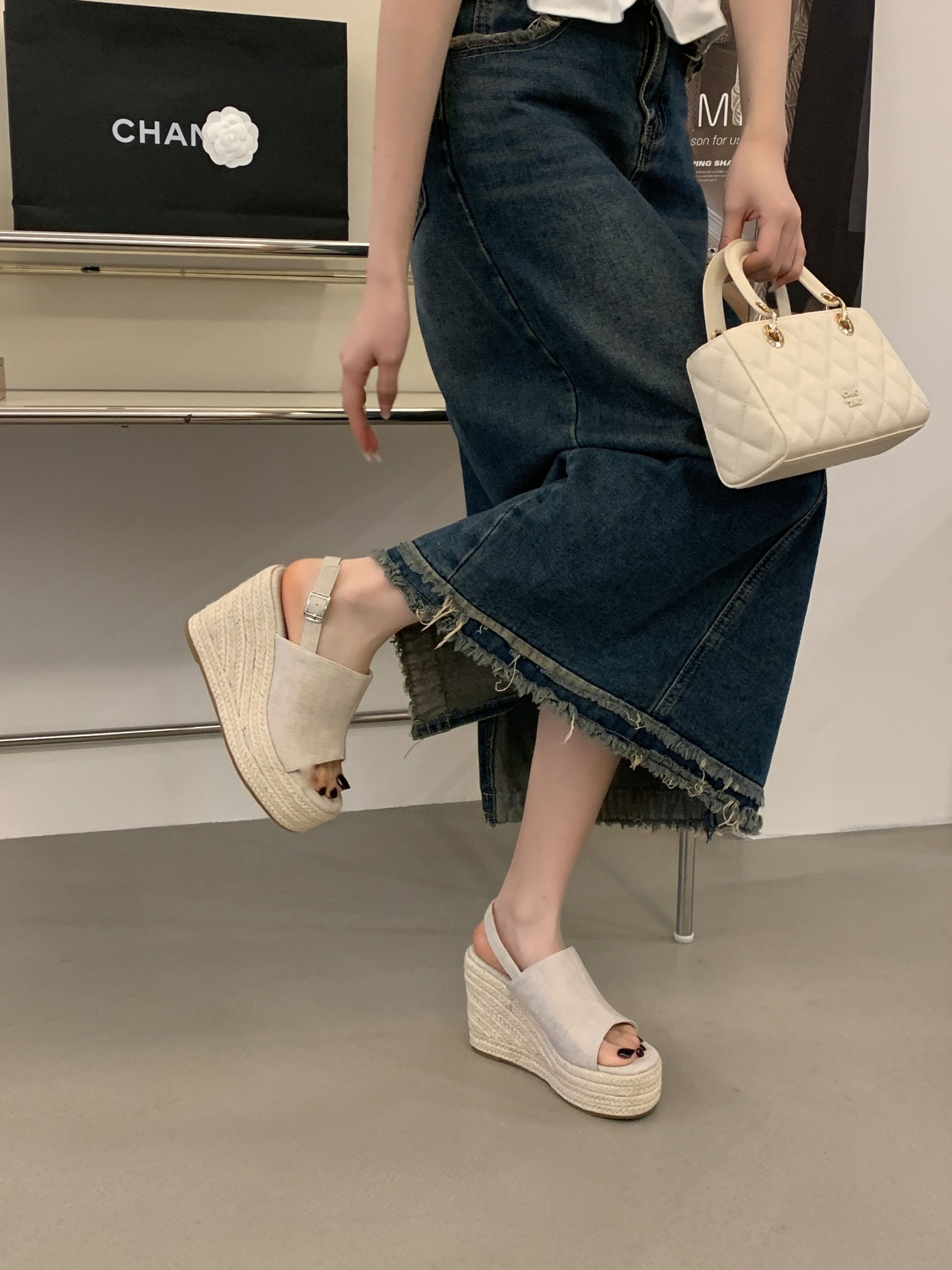 BUBUFLY Women's Platform Wedge Sandals 2026 Summer New Arrival High Heels British Style