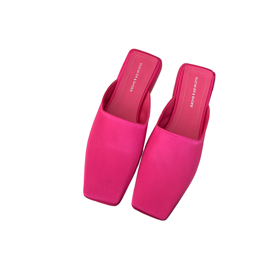 Retro Fashion Toe-Covered Slip-On Slippers